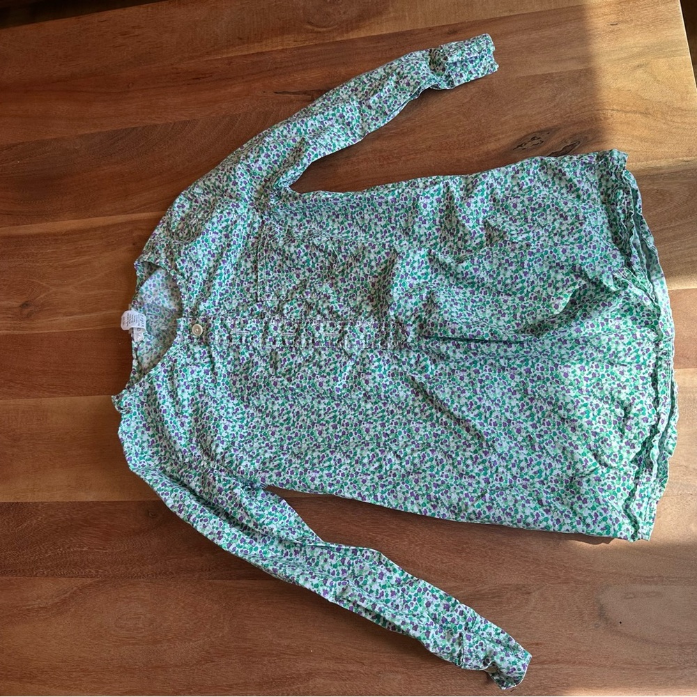 Crewcuts Green and Purple Poplin Shirt